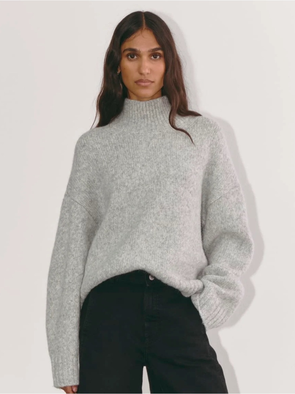 Everlane THE CLOUD OVERSIZED TURTLENECK Gray